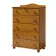SOLID WOOD 5 DRAWER TALL BOY